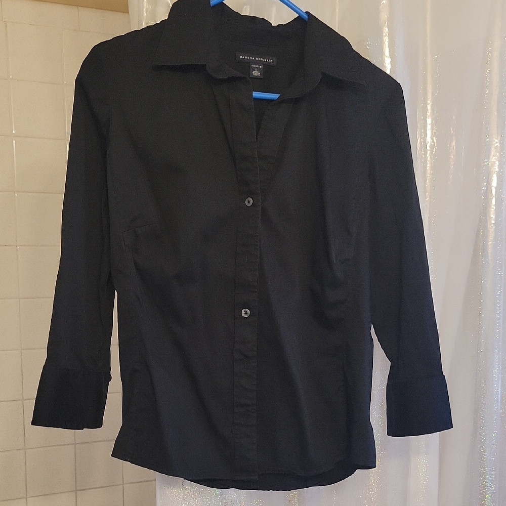 Banana Republic Black Stretch Shirt